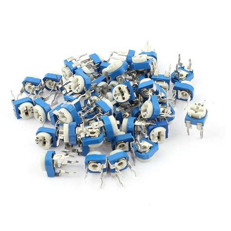 50Pcs 100K Ohm Vertical PCB Preset Variable Resistor Trimmer