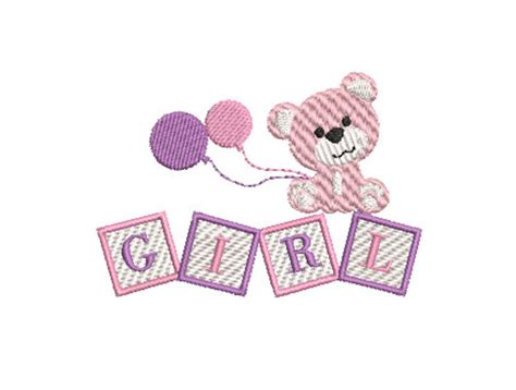 It S A Girl Embroidery Design Etsy