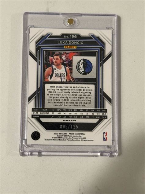 Panini Prizm Blue Prizm Luka Doncic Team Color