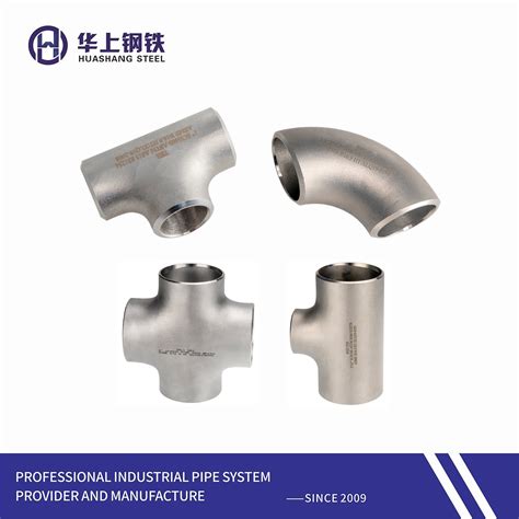 SS304 316 Pipe Fitting Butt Welding Stainless Steel Straight Outlet Tee