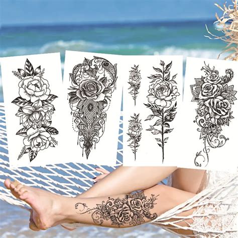 Waterproof Temporary Tattoo Sticker I Love You Flash Tattoos Lip Print Butterfly Flower Sex Body