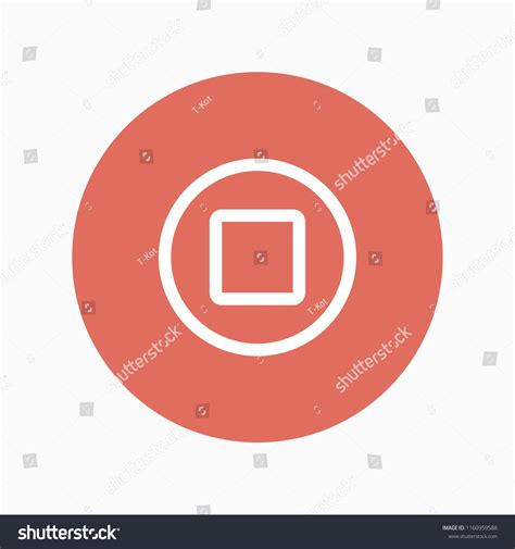 Stop Button Icon Vector Stock Vector (Royalty Free) 1160959588 ...