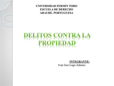 Delitos Contra La Propiedad Ppt