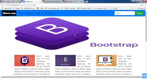 Pagina Web Con Bootstrap Part Navbar Youtube