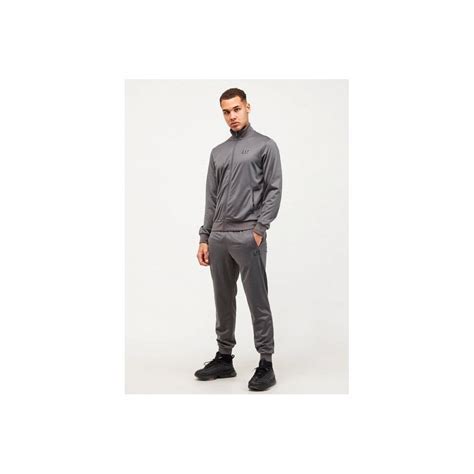 Emporio Armani Ea7 Funnel Neck Zip Grey Polyester Tracksuit Clothing