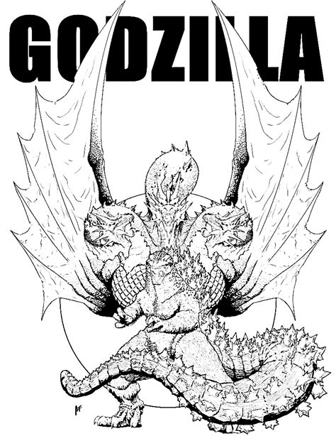 Desenhos de Godzilla Para Colorir e Imprimir Pintar Grátis Online