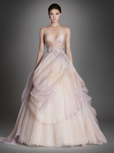 Chic sherbet ombré silk organza with glamorous ball gown silhouette