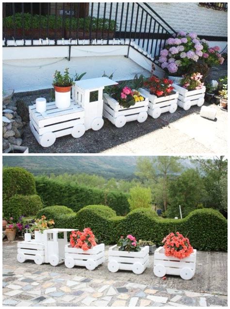 Diy Train Planter Projects Picture Instructions