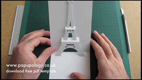 Pop Up Eiffel Tower Card Tutorial Origamic Architecture Youtube