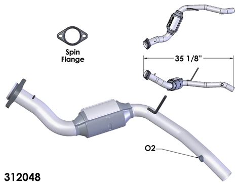 312048 Catalytic Converter And Pipe Fits Fits 1993 1996 Chrysler Concorde 1993 Ebay