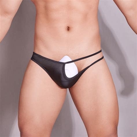 Mens Thongs Cheeky T Back Sissy Briefs Bikini Underwear Triangle