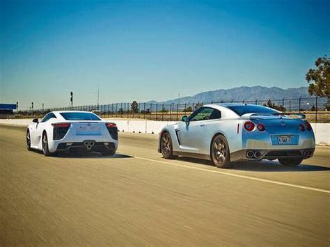 Drag Race 2012 Lexus LFA Vs 2010 Nissan GT R YouTube