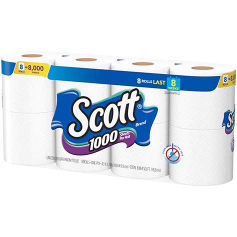 Scott 1000 Sheets Per Roll Toilet Paper Hy Vee Aisles Online Grocery Shopping