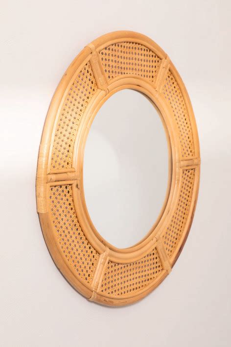 Miroir Rond En Rotin Cm Corent Sklum