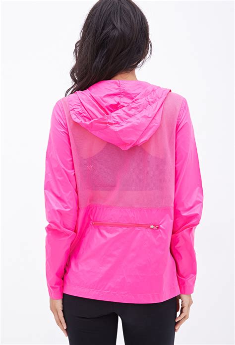 Forever 21 Active Mesh Back Windbreaker Jacket In Pink Lyst