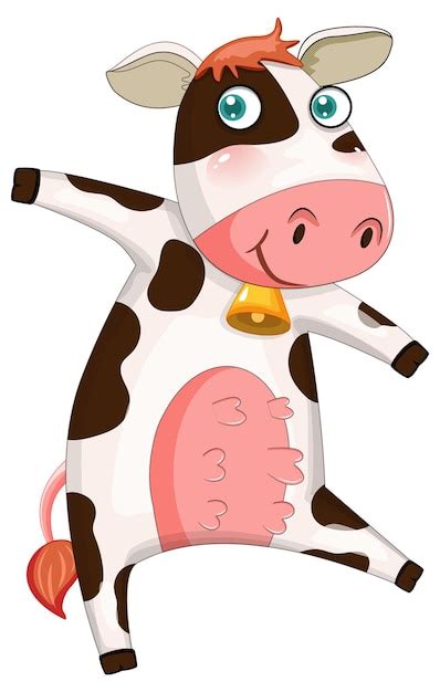 Personagem De Desenho Animado De Vaca Feliz Vetor Gr Tis The