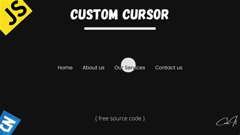 How To Create Custom Cursor Using Html Css And Javascript Only Youtube