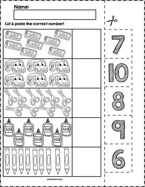 Cut And Paste Number Worksheets 19 Cut And Paste Numbers 1 2