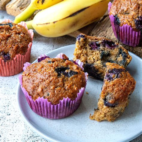 Blaubeer Bananen Muffins Madame Cuisine