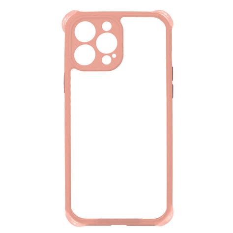 Ripley CARCASA PARA IPHONE 13 14 TRANSPARENTE BORDE ROSADO