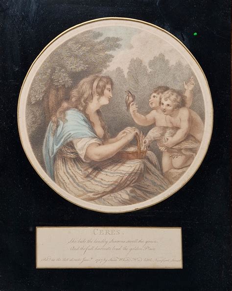 Francesco Bartolozzi Two 19th Century Hand Coloured Engravings Of