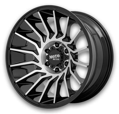 Moto Metal Wheels MO807 20x10 Gloss Black Machined 8x165 1 18mm 125 1mm