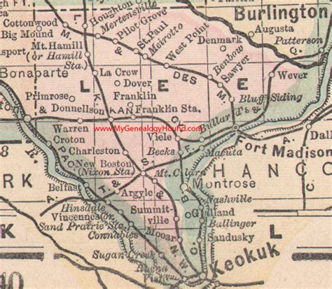 Lee County Iowa 1905 Map