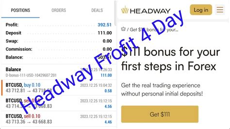 Headway Broker Welcome Bonus Profit Bonus 111 YouTube