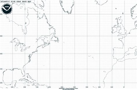 Blank North Atlantic Map