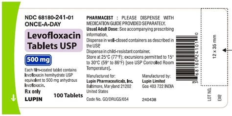 Levofloxacin Tablets Fda Prescribing Information Side Effects And Uses