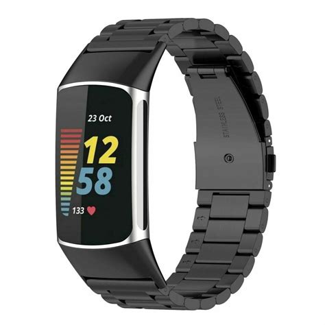 Fitbit Charge 5 Stalen Band Zwart Smartwatchbanden Nl