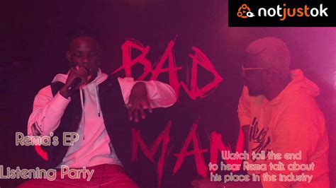 Rema Is The Bad Commando At His Ep Listening Party Watch Youtube