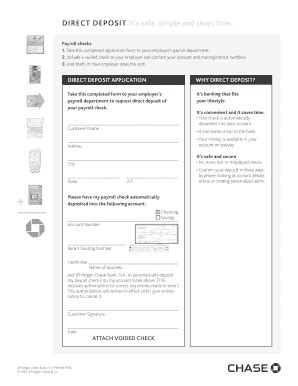 Fillable Online Direct Deposit Application Why Direct Deposit Fax