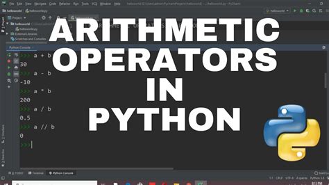 Arithmetic Operators In Python Python Programming Python In Easy