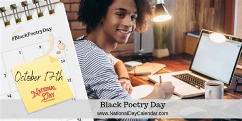 Black Poetry Day October 17 Poetry Day African American Literature