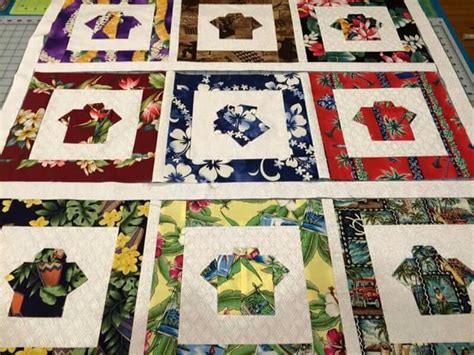 Hawaiian Print Shirt Quilt Hawaiian Fabric Quilt Hawaiian Quilts Batik Quilts