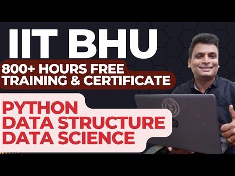 Hours Free Training By Iit Bhu With Free Certificate Python