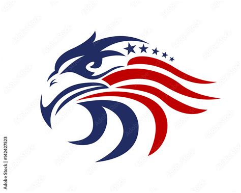 American Eagle Patriotic Logo Stock Vector Adobe Stock