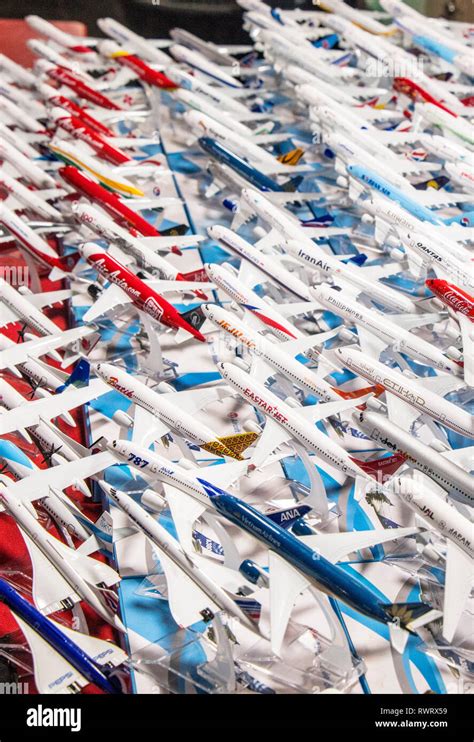 collection of scale model aircraft in shop display in kuala lumpur ...