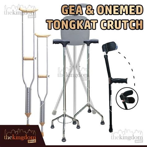 Jual Onemed Crutch Tongkat Siku Duduk Elbow Pyramid Kruk Ketiak Cidera