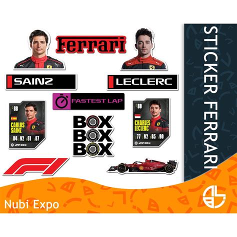 Jual Stiker Pack F1 Ferrari Laptop Sticker F1 Stiker Formula One Ferrari Shopee Indonesia
