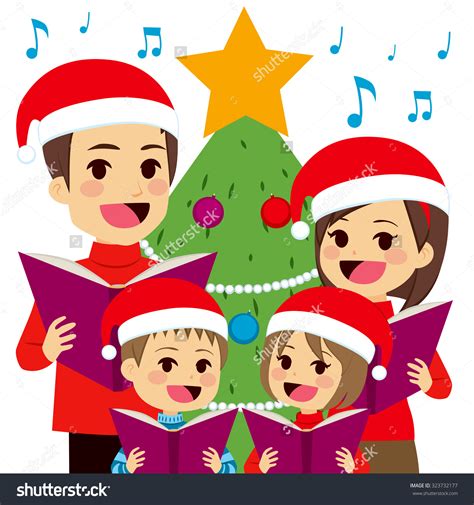 Clipart Christmas Trees Singing Christmas Carols 487px Image 12