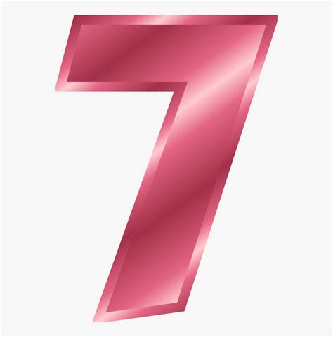 Number 7 Number 7 Color Pink Free Transparent Clipart Clipartkey