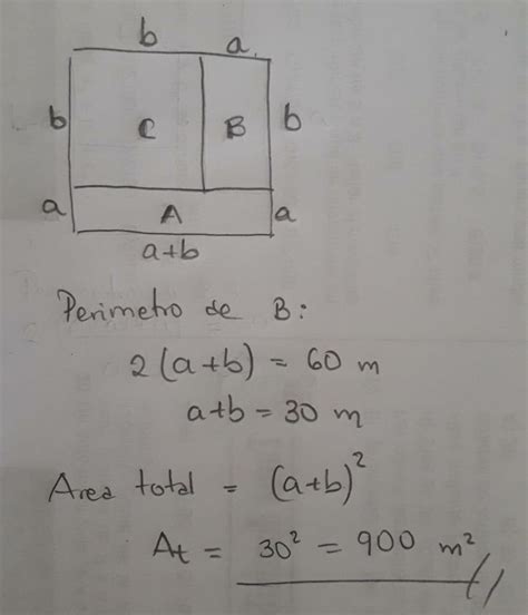 Un Terreno De Forma Cuadrada Ha Sido Dividido En Tres Parcelas A B Y C