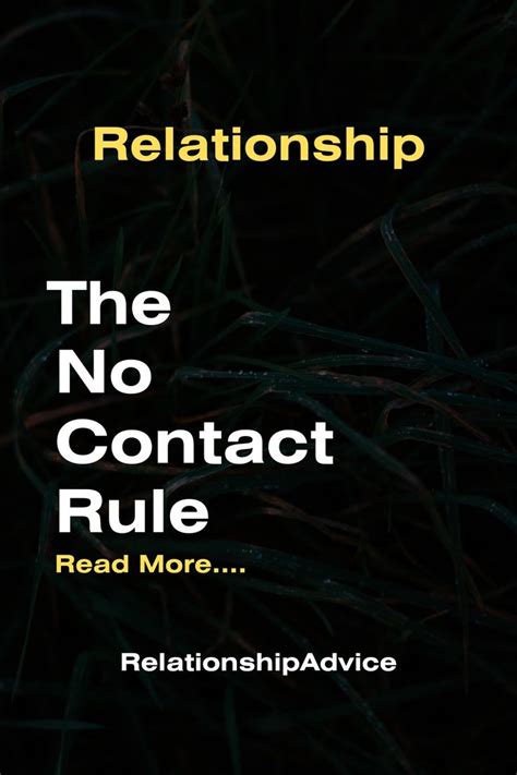 The "No Contact Rule" | How are you feeling, Rules, What you can do