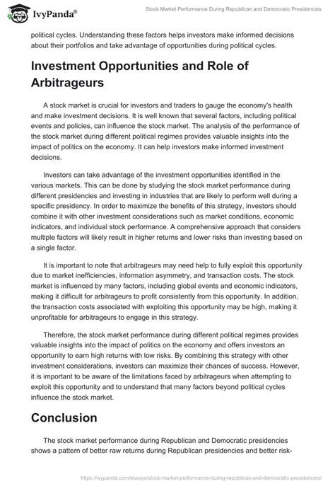 Stock Market Performance During Republican And Democratic Presidencies