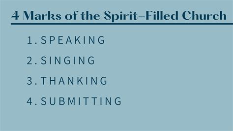 4 Marks Of A Spirit Filled Church Logos Sermons