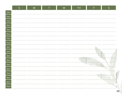 Printable Hourly Planner