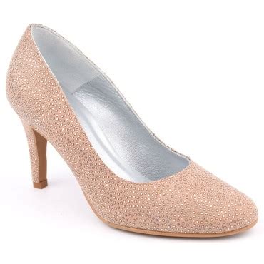 Escarpins Cuir Mate Brenda Zaro Nudes Strass Talon Cm F