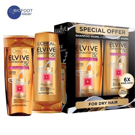 Loreal Paris Elvive Extraordinary Oil Nourishing Shampoo And Conditioners 400ml Online Shopping